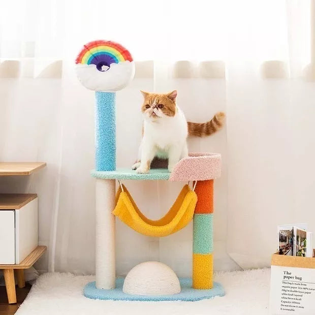 Rascador Mueble Torre Árbol Arcoíris