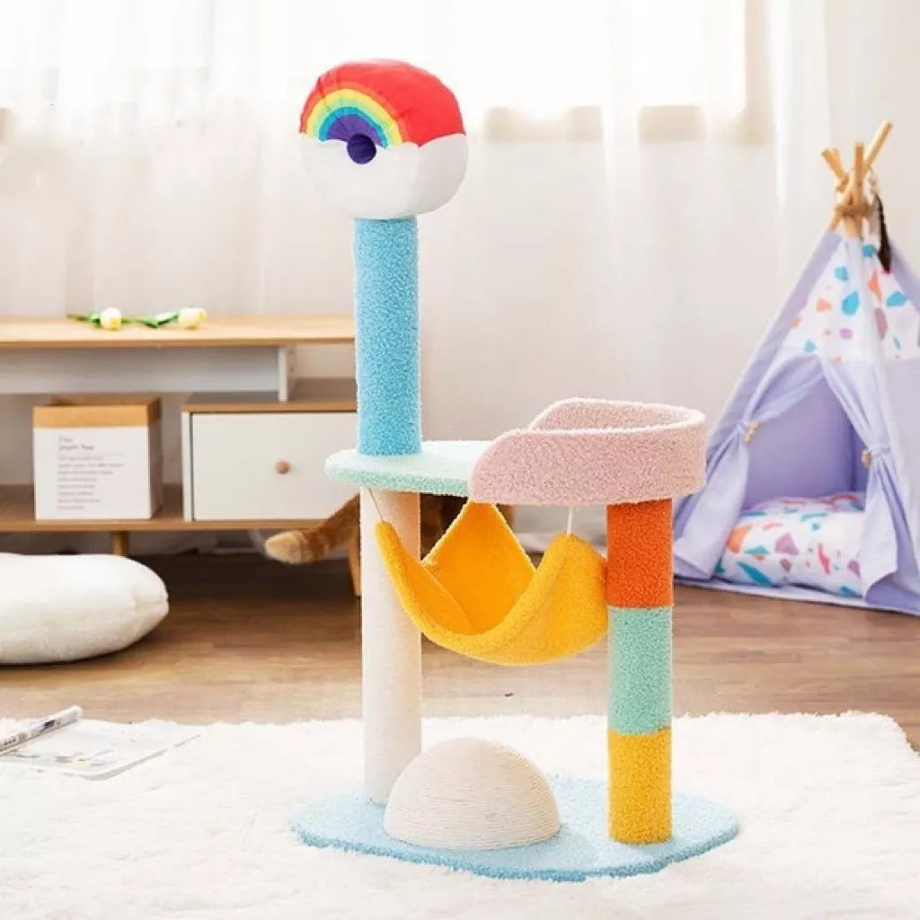 Rascador Mueble Torre Árbol Arcoíris