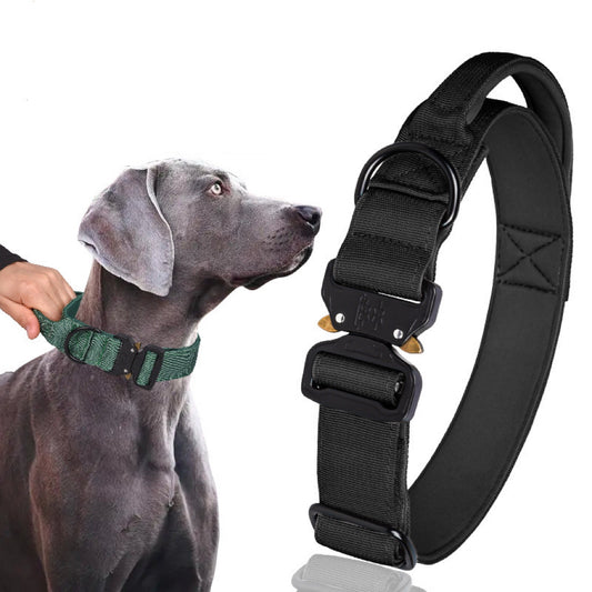 Collar Táctico Para Perro Ajustable Con Hebilla De Metal