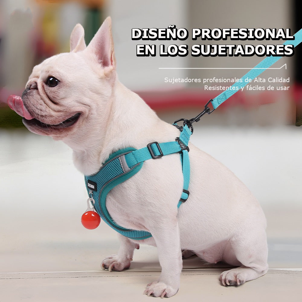 Pechera Arnés Ajustable Triangulo Perros Raza Chica Mediana