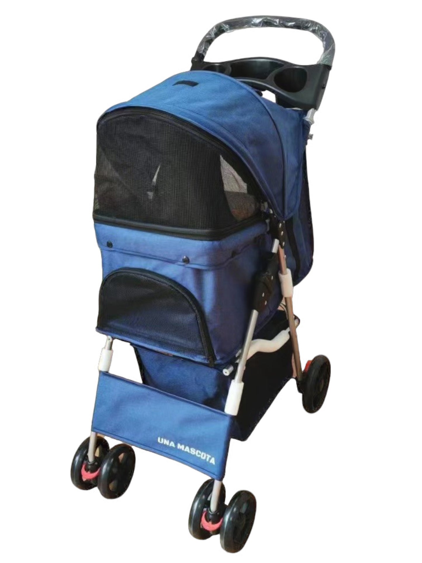 Carreola Para Mascota Perros Gatos Plegable Con Cinturón