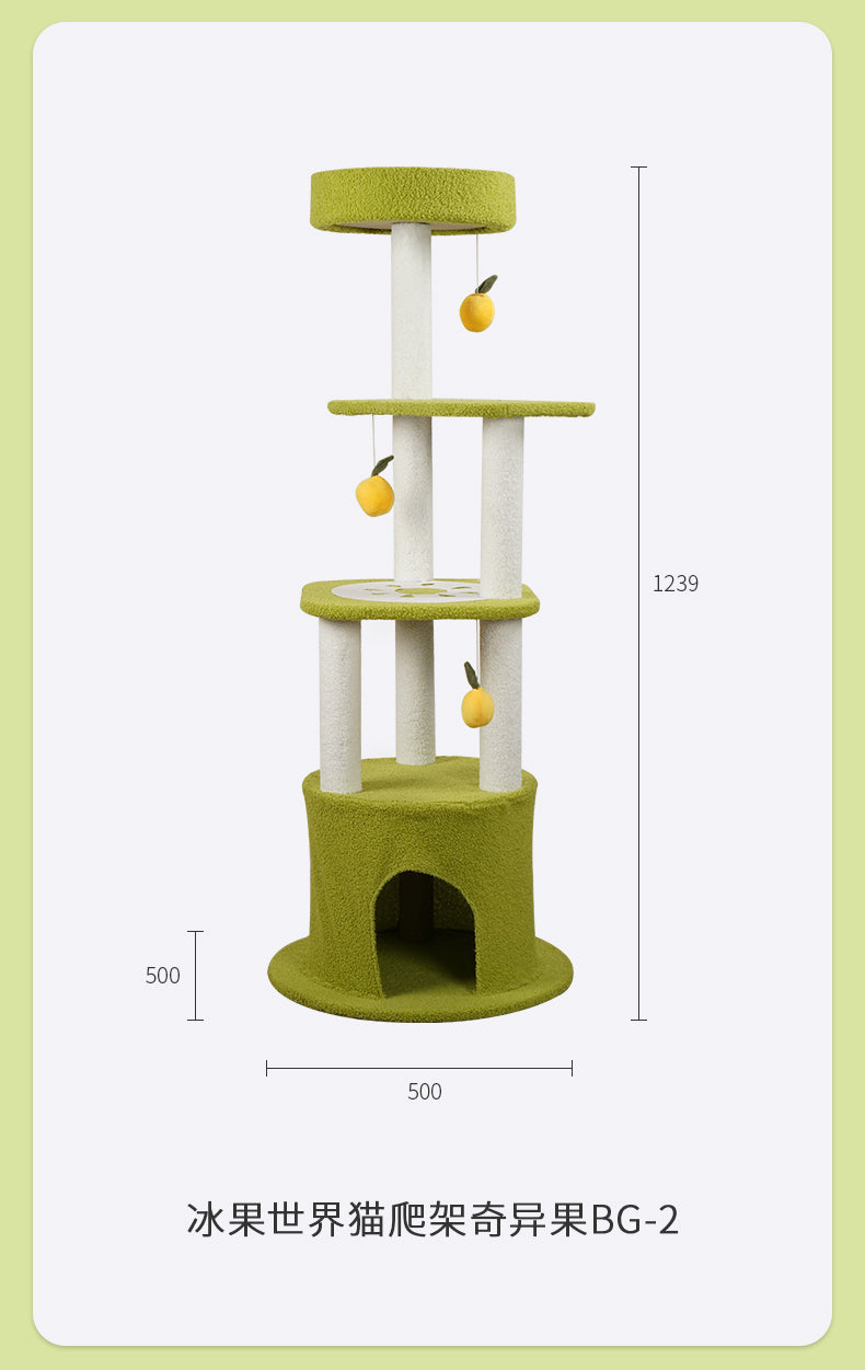 Rascador Torre Árbol Con Frutas 132.8