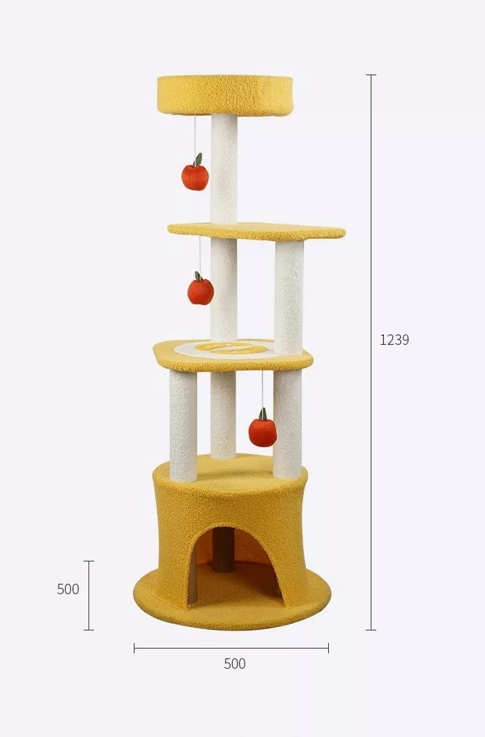 Rascador Torre Árbol Con Frutas 132.8