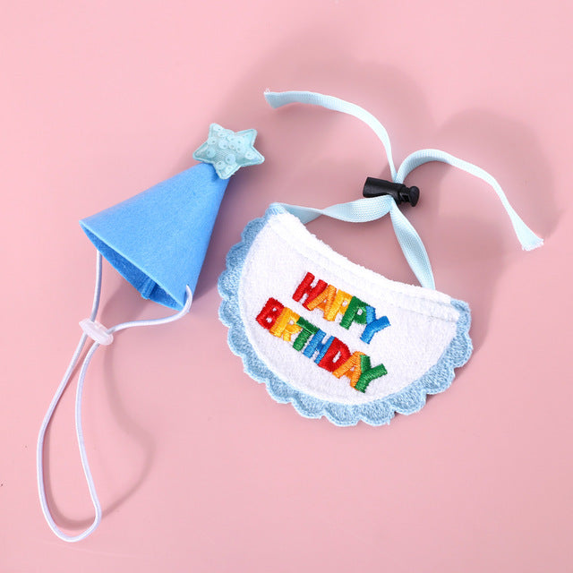 Set De Bandana Con Gorro Para Cumpleaños