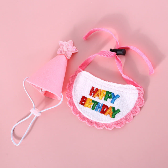Set De Bandana Con Gorro Para Cumpleaños