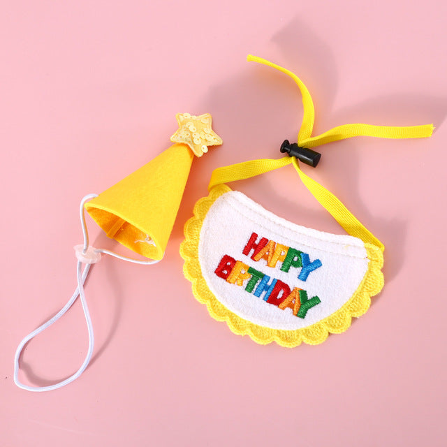 Set De Bandana Con Gorro Para Cumpleaños