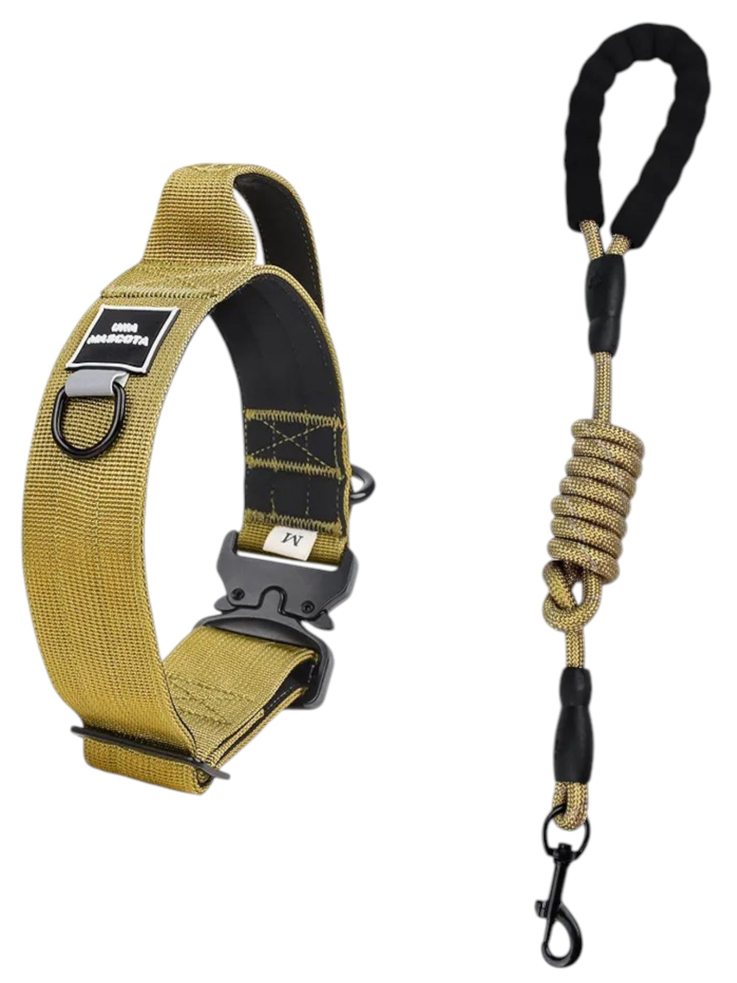 Collar Táctico Para Perro Ajustable Con Hebilla De Metal